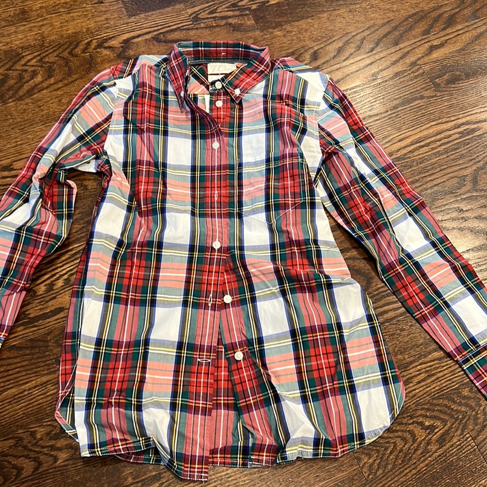 NWT J.Crew Classic Tartan Button Down